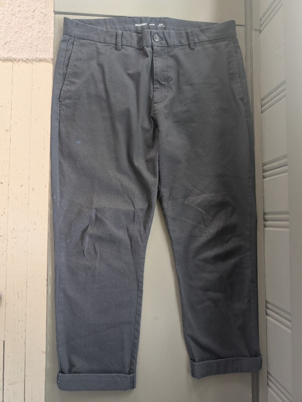 Old Navy Men's Black Chinos - Straight Fit